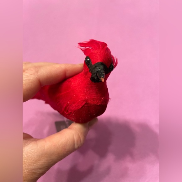 RAZ Imports - Red Cardinal Bird Set Of 2 Christmas ornament decor clip on tree - Picture 5 of 11